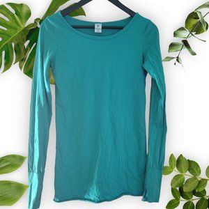 Venley Turqoise Long-Sleeve T w Thumbholes, sz Small
